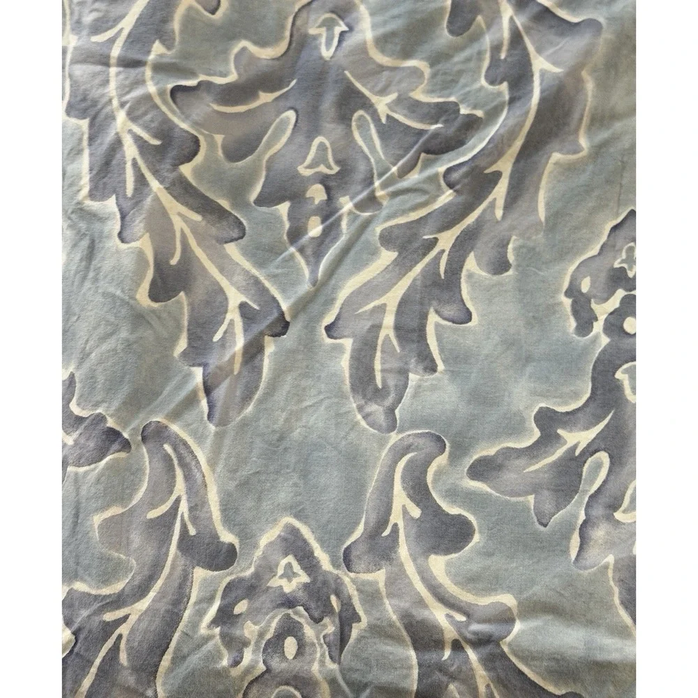 Restoration Hardware Blue Amalfi Rave Queen Size Duvet Cover Set Shams Italy